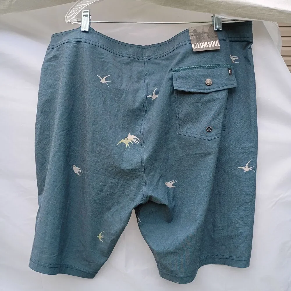 Linksoul Boardwalker Hybrid Golf Shorts Men's Size 40 NWT River Blue LS6194